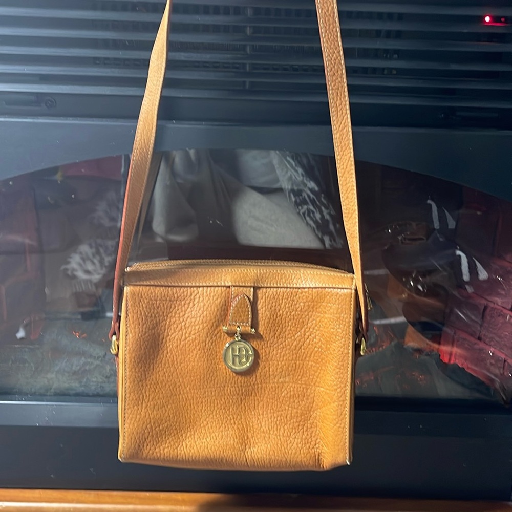 HEBE leather new condition cross body adjustable strap